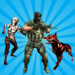 Good Guys VS Bad Boys Zombie Logo